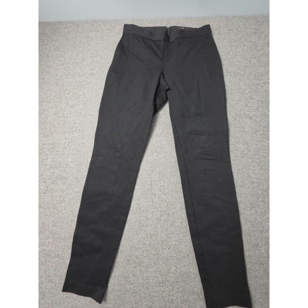J.Crew Ponte Skinny Pants Women 4 Regular Black Exposed Back Zip Stretch Ankle